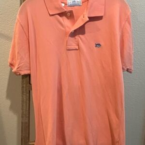 Southern Tide Orange Polo Shirt Classic Design